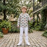 BT1968 Mardi Gras Plaid Kids Boys Hoodie Pullover