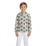 BT1968 Mardi Gras Plaid Kids Boys Hoodie Pullover