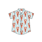 Preorder MOQ 5 pcs Each Style Mardi Gras Crawfish Stripe Kids Matching Clothes