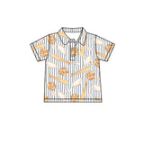 Preorder MOQ 5 pcs Each Style Baseball Print Polo Pullover Shirt Kids Matching Clothes
