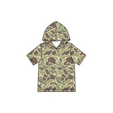Preorder MOQ 5 pcs Each Style Hunting Camo Hoodie Pullover Shirt Kids Matching Clothes