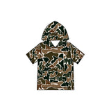 Preorder MOQ 5 pcs Each Style Hunting Camo Hoodie Pullover Shirt Kids Matching Clothes