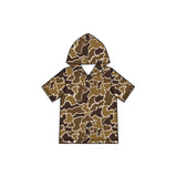 Preorder MOQ 5 pcs Each Style Hunting Camo Hoodie Pullover Shirt Kids Matching Clothes