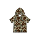 Preorder MOQ 5 pcs Each Style Hunting Camo Hoodie Pullover Shirt Kids Matching Clothes