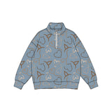Preorder MOQ 5 pcs Each Style Valentine's Day Love Gray Blue Kids Matching Clothes