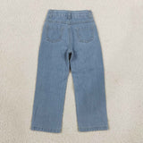 D4-16 Fashion Ripped Hole Jeans Denim Flared Pants Boy And Girl