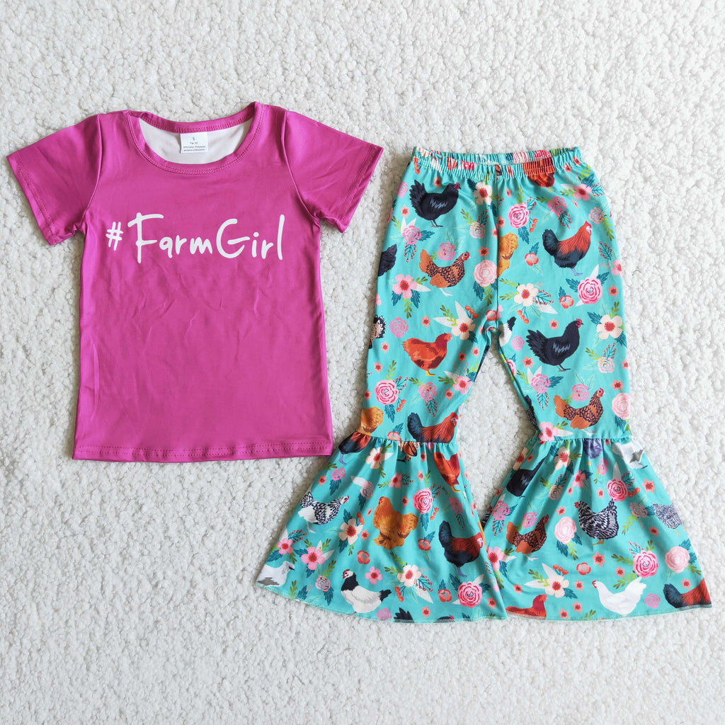 SALE D8-12 Farm Girl Girls Kids Set