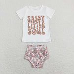 GBO0207 Sassy Little Soul Flower Baby Bummie Set Boy