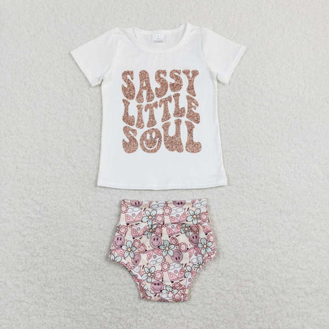 GBO0207 Sassy Little Soul Flower Baby Bummie Set Boy