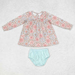 GBO0397 Autumn Flower Girls Bummie Set