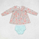 GBO0397 Autumn Flower Girls Bummie Set