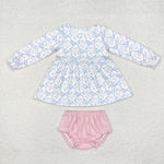 GBO0426 Coquette Bows Pink Cute Girls Bummie Set