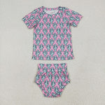 GBO0446 Cactus Pink Girls Bummie Set