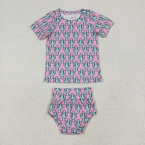 GBO0446 Cactus Pink Girls Bummie Set