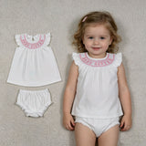 GBO0490 Baby Sister White Girls Diaper Set