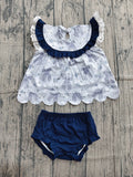 Preorder Samples GBO0519 Smocked Daddy's Girl Bows Baby Bummie Set