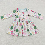 GLD0245 Christmas Trees Dancer Girl's Dress