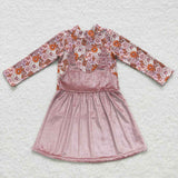 GLD0334 Pumpkin Golden velvet Girl's Dress Shirt