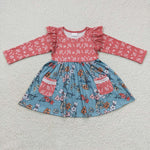 GLD0338 Flower Pink Girl's Dress