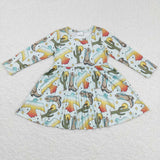SALE GLD0349 Cactus Boots Green Girl's Dress