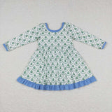 GLD0403 Christmas Trees Girl's Dress