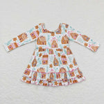 GLD0447 Christmas House Girl's Dress