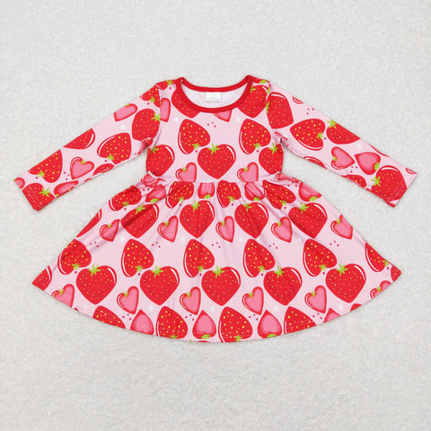 GLD0469 Strawberry Love Red Girl's Dress