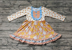 GLD0531 Flower Floral Autumn Girls Dress