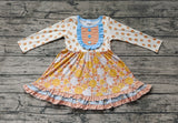 GLD0531 Flower Floral Autumn Girls Dress