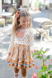 GLD0531 Flower Floral Autumn Girls Dress