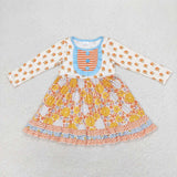 GLD0531 Flower Floral Autumn Girls Dress