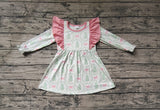 GLD0555 Christmas Tree Pink Girls Dress