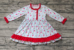 GLD0556 Christmas Santa Red Girls Dress Gown