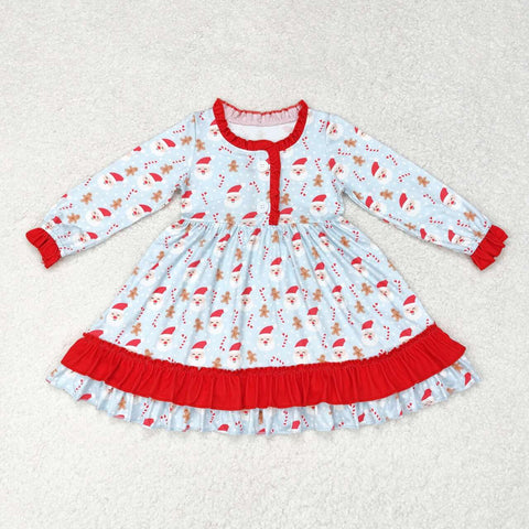 GLD0556 Christmas Santa Red Girls Dress Gown