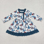 GLD0675 Horse Trees Girls Dress Gown