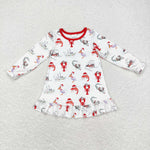 GLD0687 Christmas Crawfish Red Girls Dress