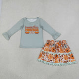 GLD0763 Pumpkin Pie Girls Skirt Set