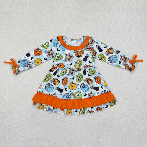 GLD0791 Halloween Cartoon Pumpkin Girls Dress