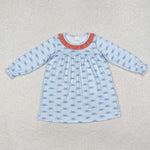 GLD0865 Bows Sky Blue Girls Dress