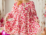 Preorder GLD0873 Valentine's Day Love Red Girls Dress