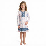 GLD0874 Ballet Soldier Blue Ruffles Girls Dress