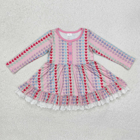 GLD0877 Love Pink Cute Girls Dress