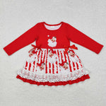 GLD0881 Christmas Santa Red Girls Dress