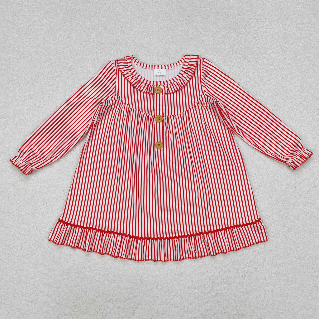 GLD0933 Christmas Red Stripe Dress Nightgown Amy yu garments wholesale GLD0933 Christmas Red Stripe Dress Nightgown Amy yu garments wholesale
