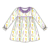 Preorder Samples GLD0947 Mardi Gras Boots Girl's Dress
