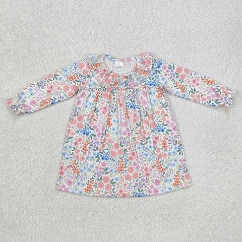 GLD0982 Spring Flower Floral Girl's Dress