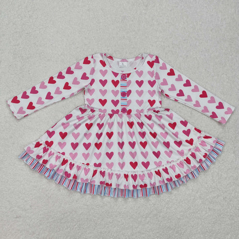 GLD0988 Valentine's Day Love Heart Girl's Dress