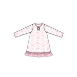 Preorder 12.24 GLD0991 Bows Pink Girl's Dress