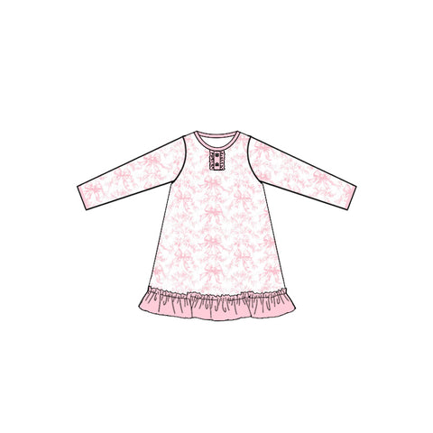 Preorder 12.24 Bows Pink Girl's Dress