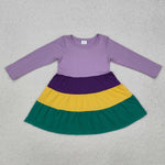 GLD0997 Mardi Gras Purple Gold Green Girl's Dress